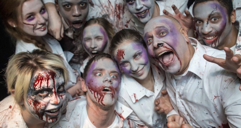 Impreza w stylu zombie
